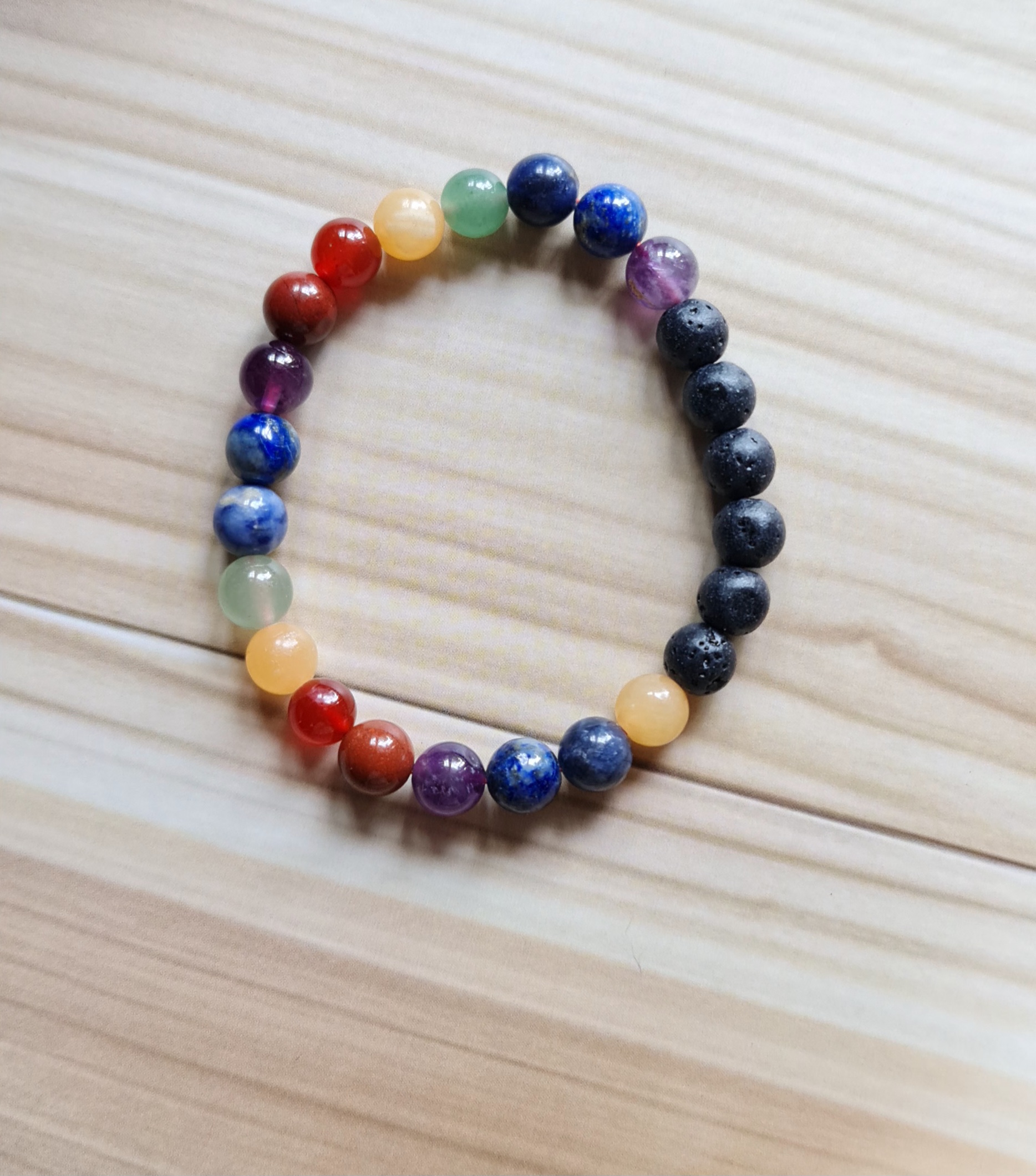 7 Chakra Lava Diffuser Bracelet