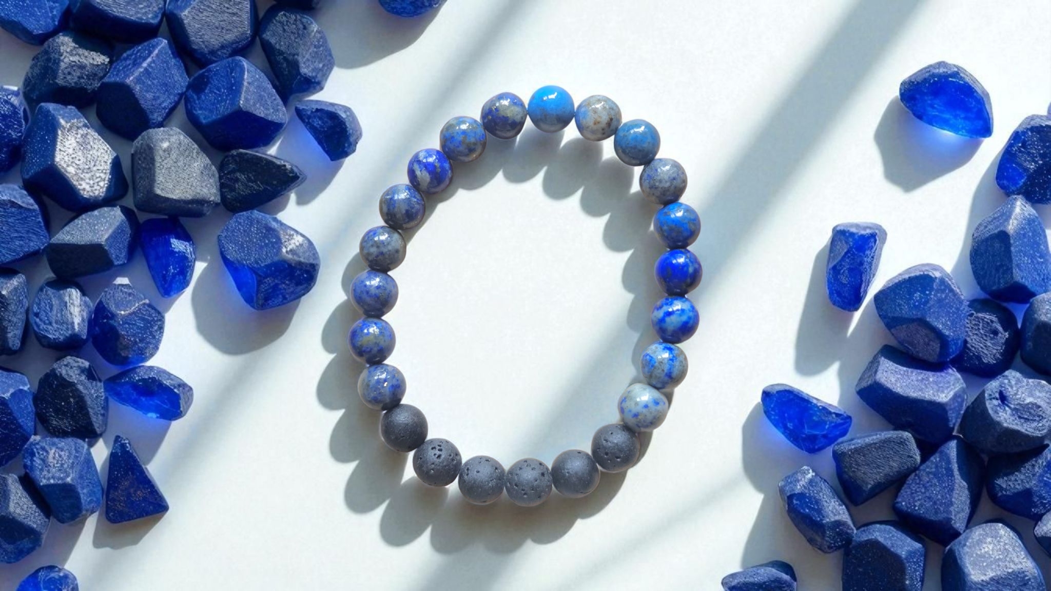 Lapis Lazuli Crystal Lava Diffuser Bracelet