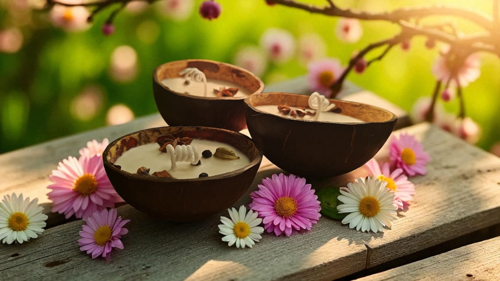 Coconut Shell Candle - Image 2