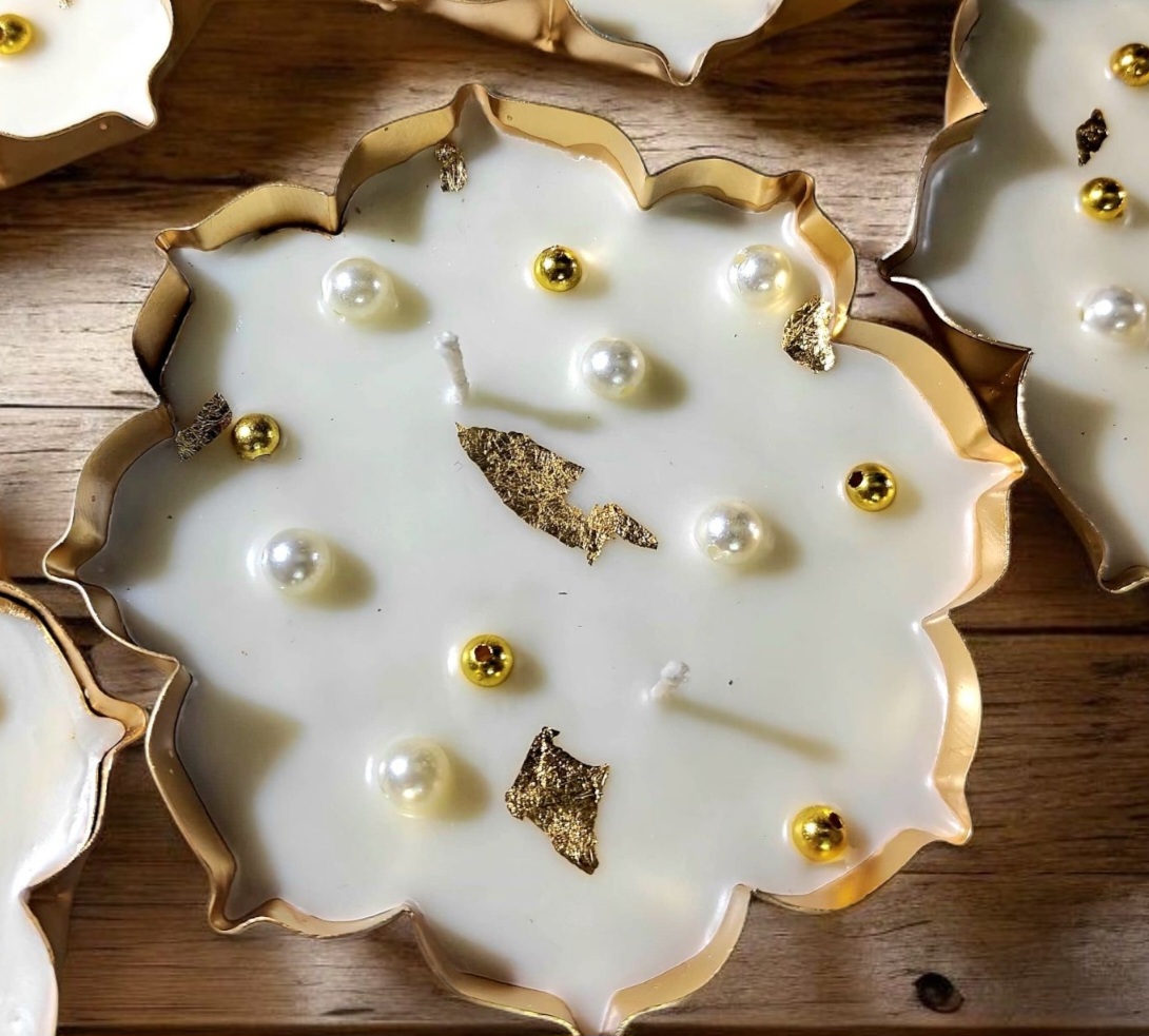 4-Inch Lotus Urli Candle