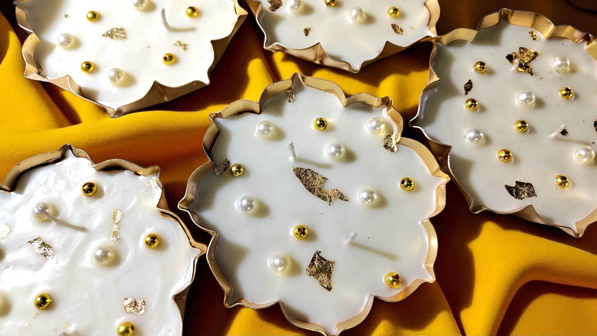 4-Inch Lotus Urli Candle - Image 3